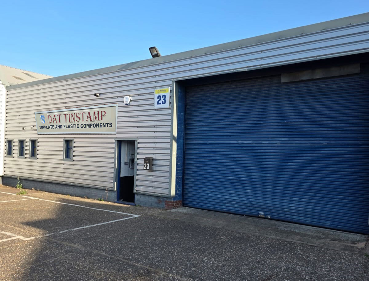 Photo of the DAT Tinstamp factory sign